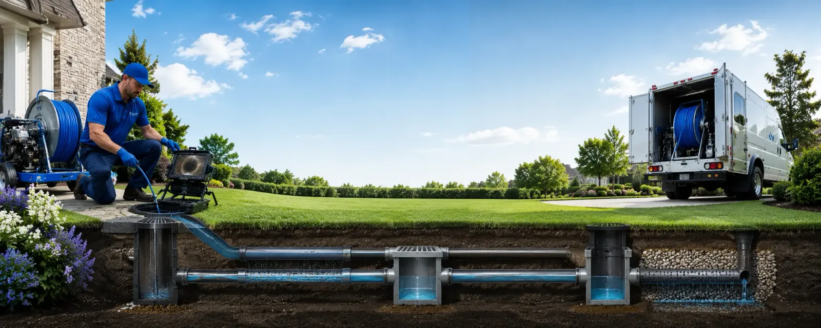 Outdoor drain cleaning information for Adkins, TX
